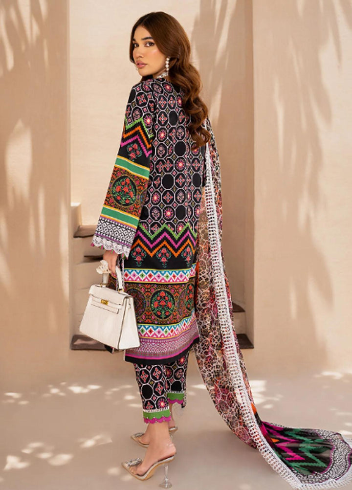 Raya By Maria Osama Khan Embroidered  Suits Unstitched 3 Piece MOK23RAY MR-08 Onyx - Summer Collection