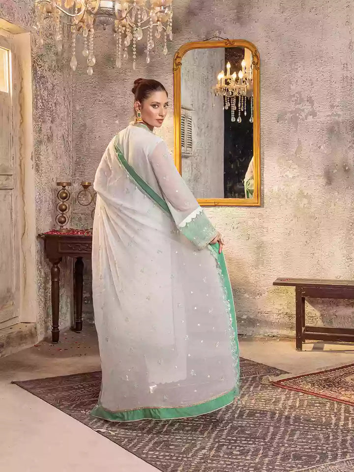 Salitex Unstitched Embroidered Chiffon 3 Piece Suit SUNW7CH087UT - Festive Collection