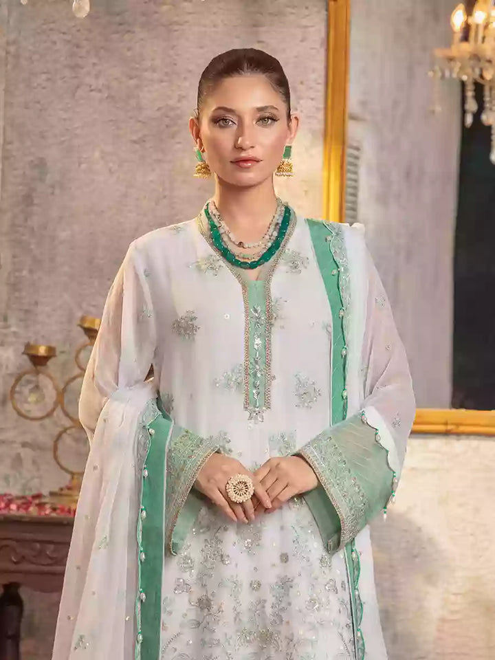 Salitex Unstitched Embroidered Chiffon 3 Piece Suit SUNW7CH087UT - Festive Collection