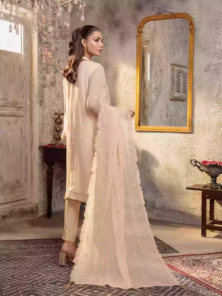 Salitex Unstitched Embroidered Chiffon 3 Piece Suit SUNW7CH084UT - Festive Collection