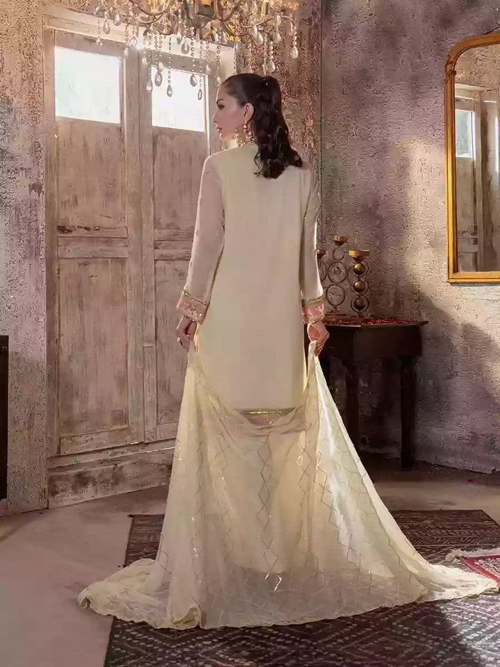 Salitex Unstitched Embroidered Chiffon 3 Piece Suit SUNW7CH081UT - Festive Collection
