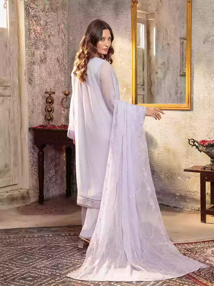 Salitex Unstitched Embroidered Chiffon 3 Piece Suit SUNW7CH080UT - Festive Collection