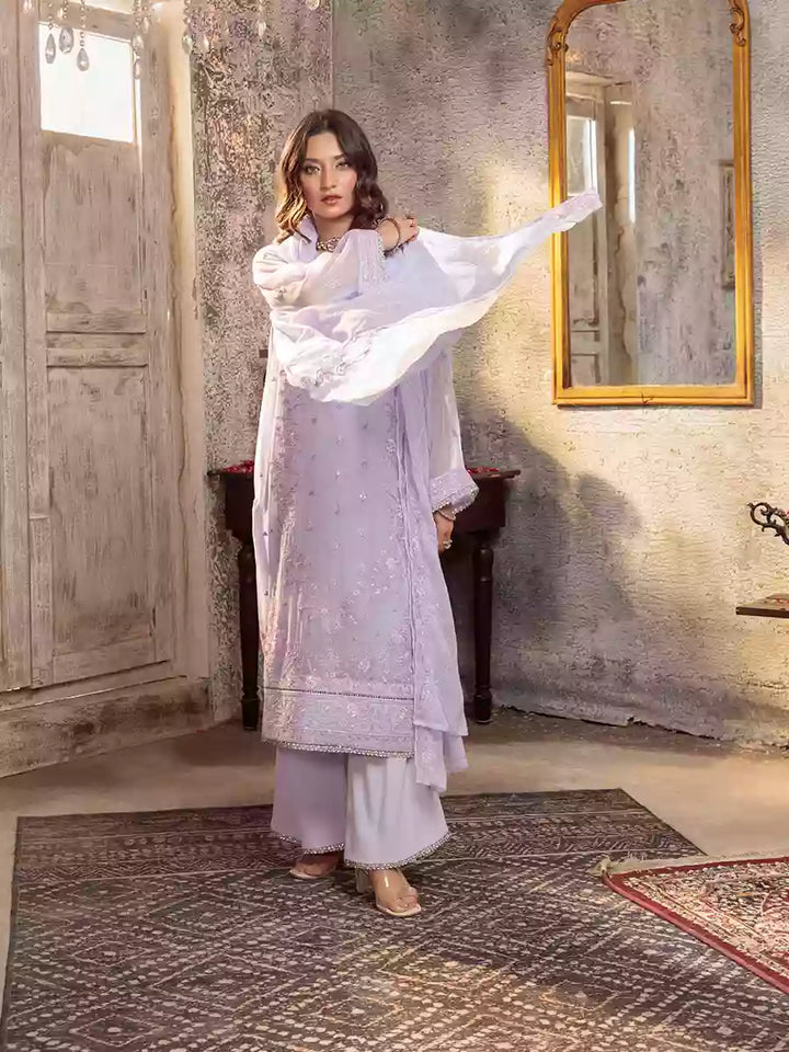 Salitex Unstitched Embroidered Chiffon 3 Piece Suit SUNW7CH080UT - Festive Collection