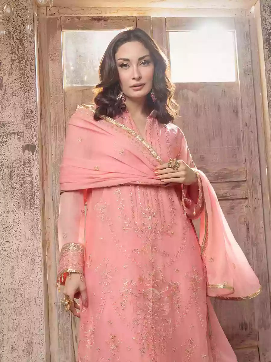 Salitex Unstitched Embroidered Chiffon 3 Piece Suit SUNW7CH079UT - Festive Collection