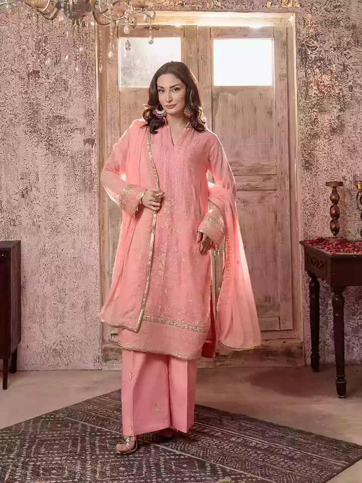 Salitex Unstitched Embroidered Chiffon 3 Piece Suit SUNW7CH079UT - Festive Collection