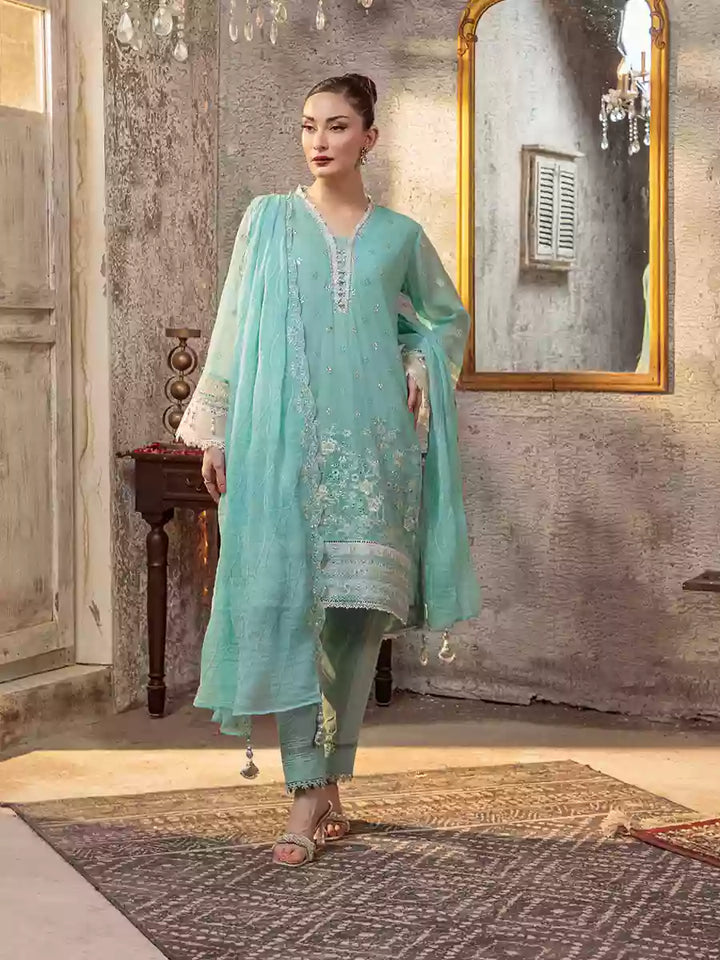 Salitex Unstitched Embroidered Chiffon 3 Piece Suit SUNW7CH077UT - Festive Collection