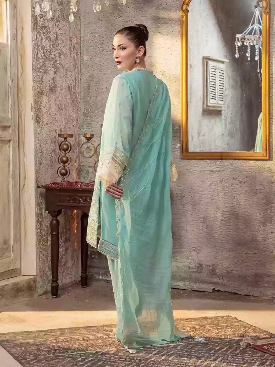 Salitex Unstitched Embroidered Chiffon 3 Piece Suit SUNW7CH077UT - Festive Collection
