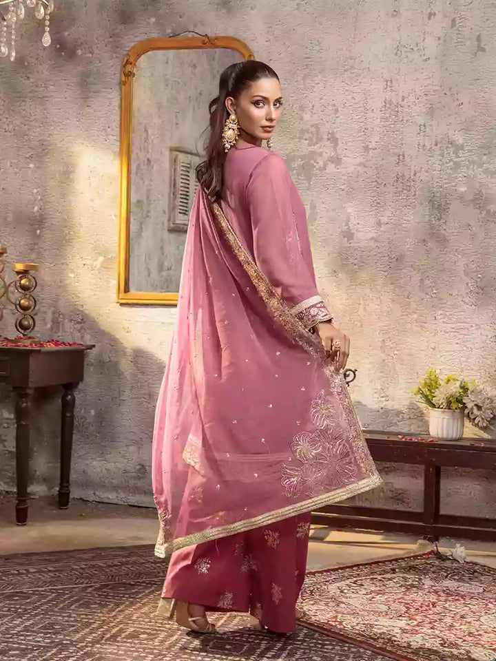 Salitex Unstitched Embroidered Chiffon 3 Piece Suit SUNW7CH075UT - Festive Collection