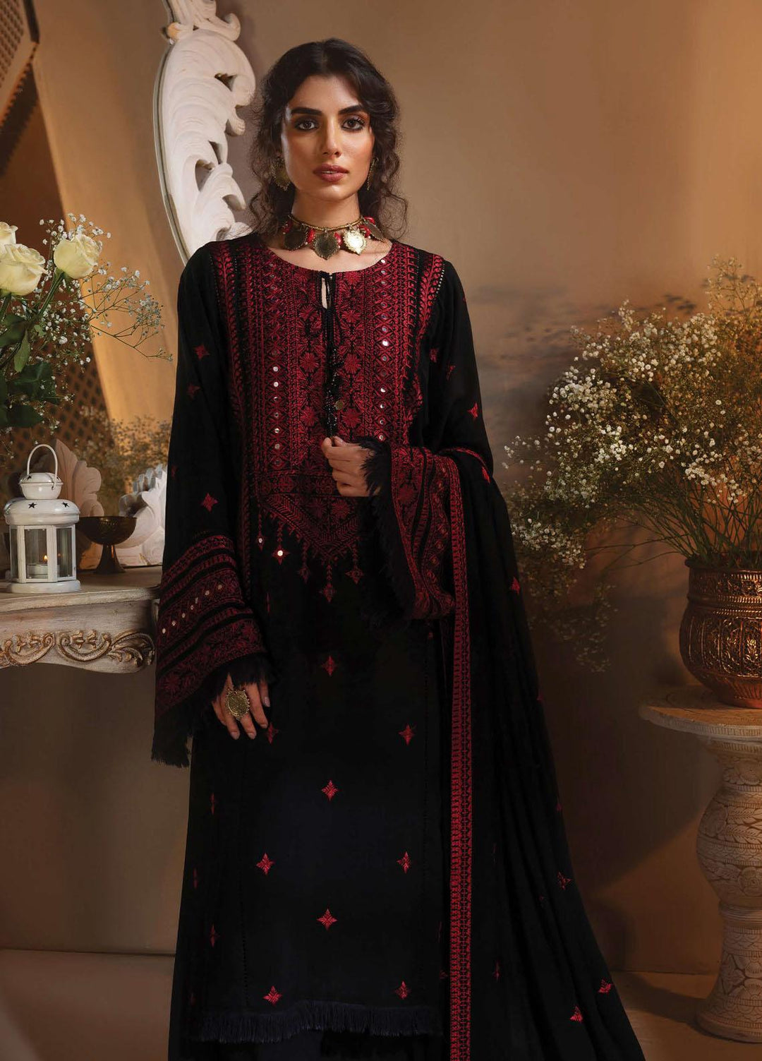 Rayon by Sifa  Embroidered  Suits Unstitched 3 Piece SF21RW SR21-02 Salvia - Winter Collection