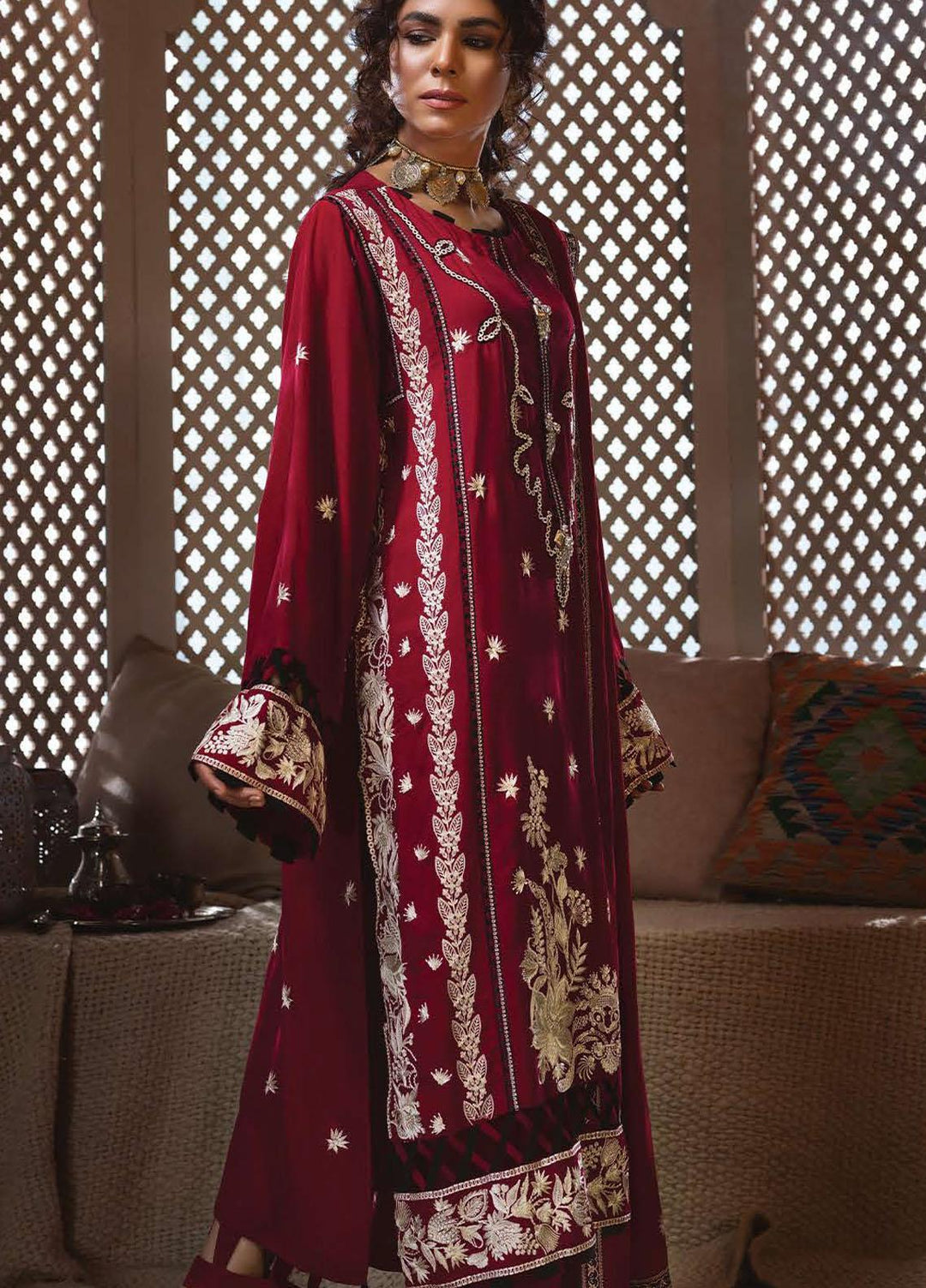 Rayon by Sifa  Embroidered  Suits Unstitched 3 Piece SF21RW SR21-06 Yarrow Twirl - Winter Collection