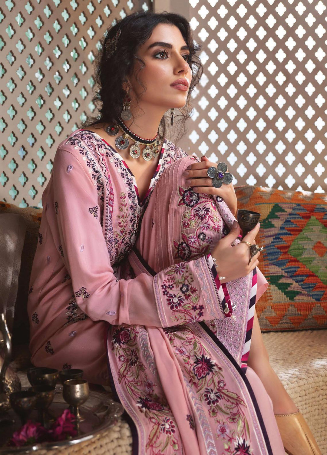 Rayon by Sifa  Embroidered  Suits Unstitched 3 Piece SF21RW SR21-10 Carnation - Winter Collection
