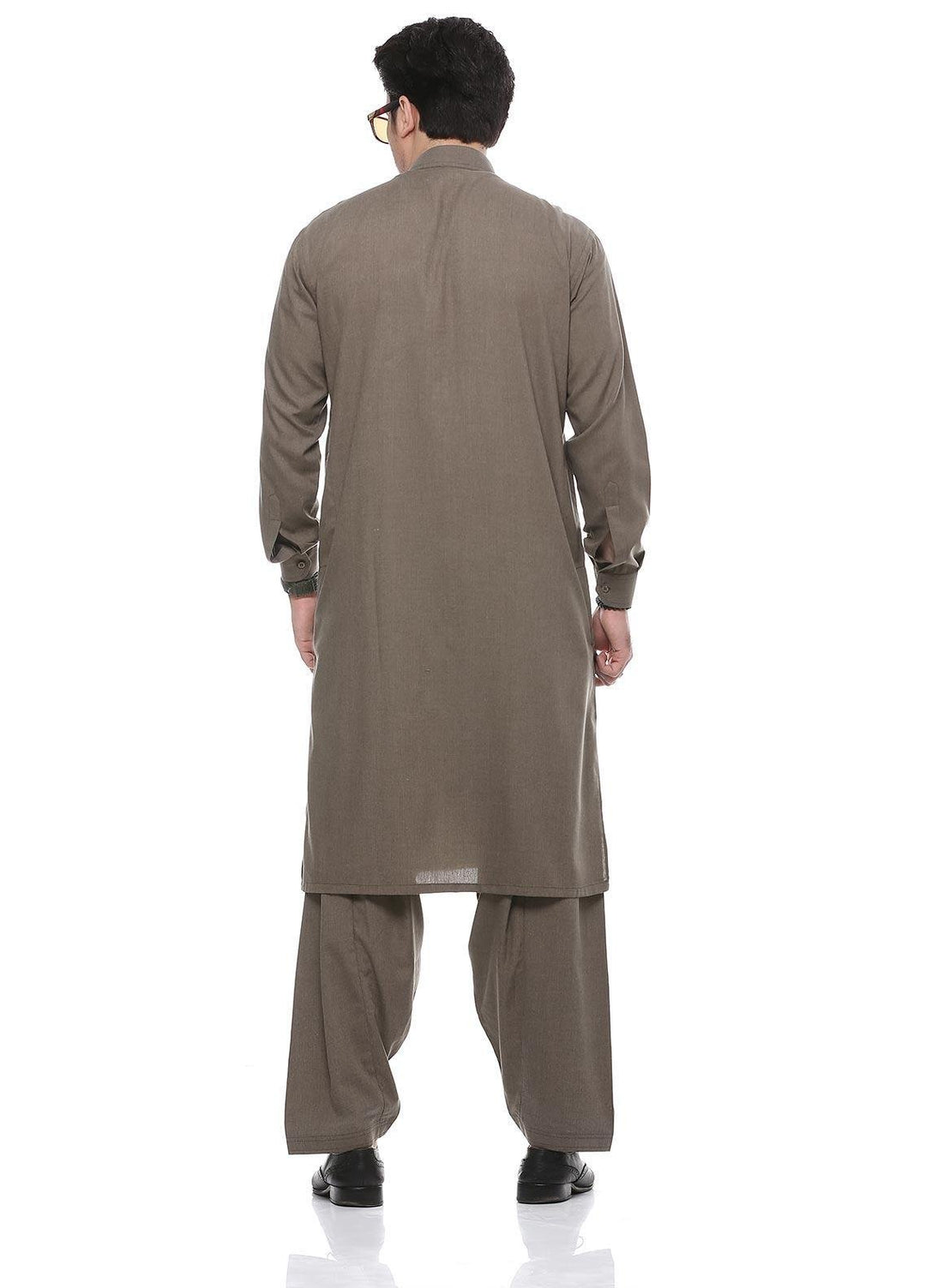 Real Image Wash N Wear Formal Men Kurta Shalwar -  P-52SC Mehandi