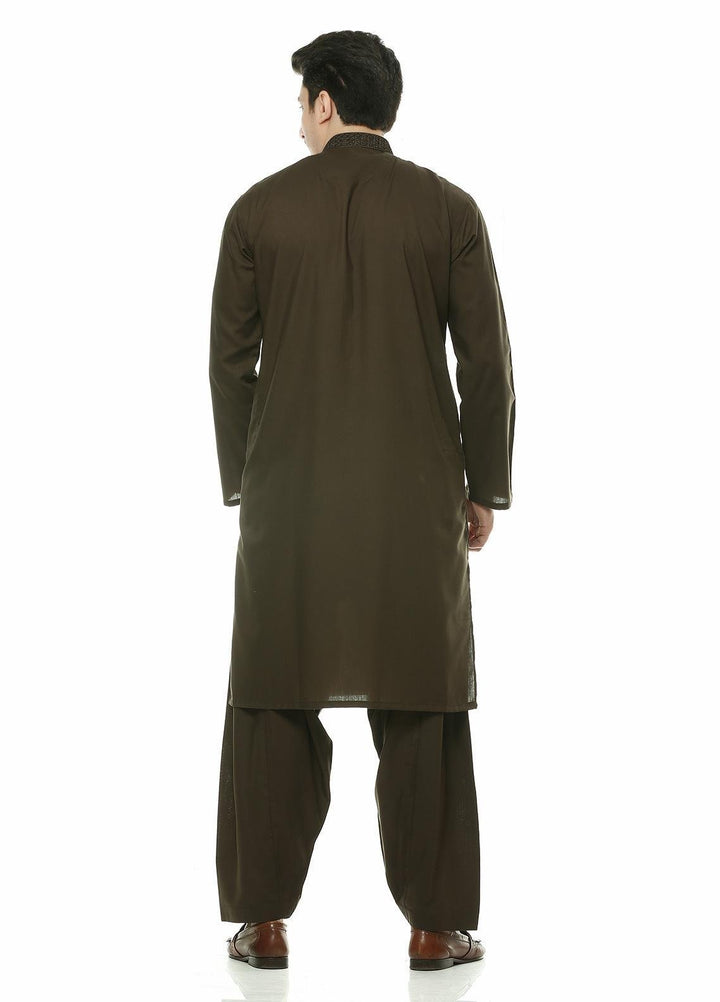 Real Image Wash N Wear Formal Kurta Shalwar for Men -  D-462 Green