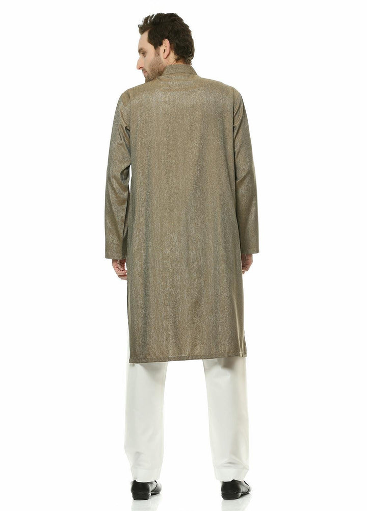 Real Image Wash N Wear Formal Kurta for Men -  D-463 Gold