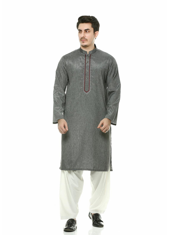 Real Image Wash N Wear Formal Men Kurta -  D-463 Grey