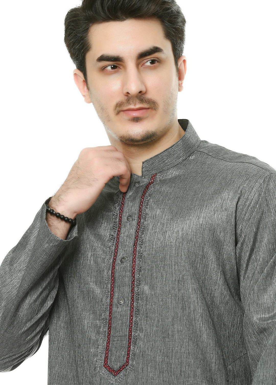 Real Image Wash N Wear Formal Men Kurta -  D-463 Grey