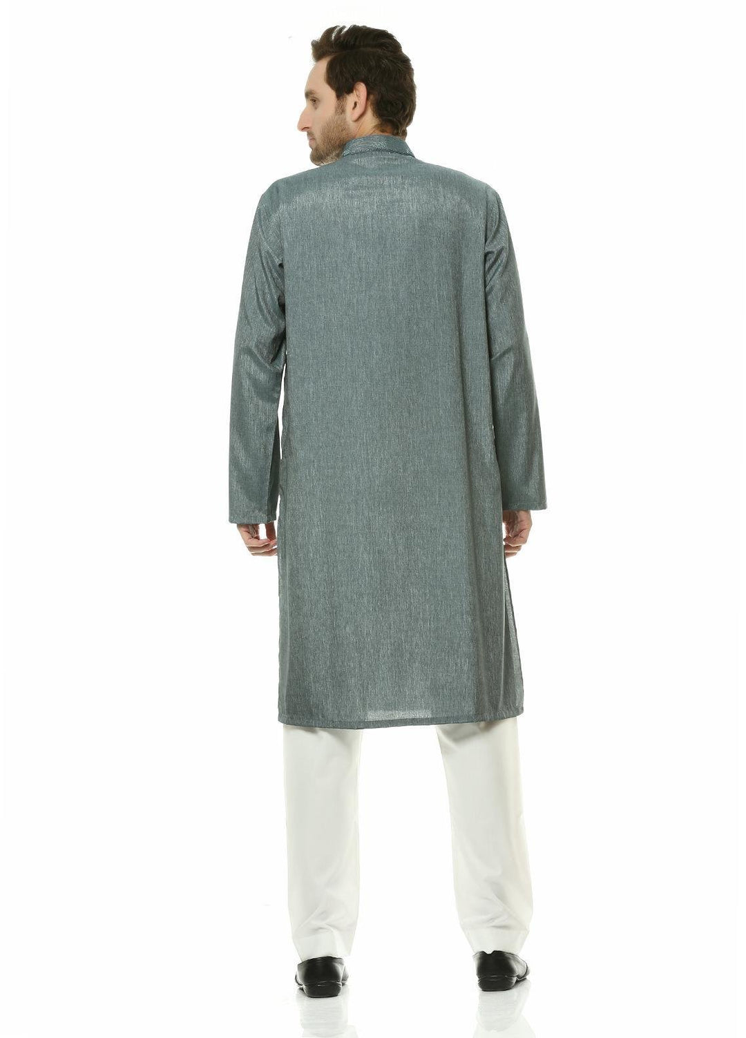 Real Image Wash N Wear Formal Kurta for Men -  D-464 Grey