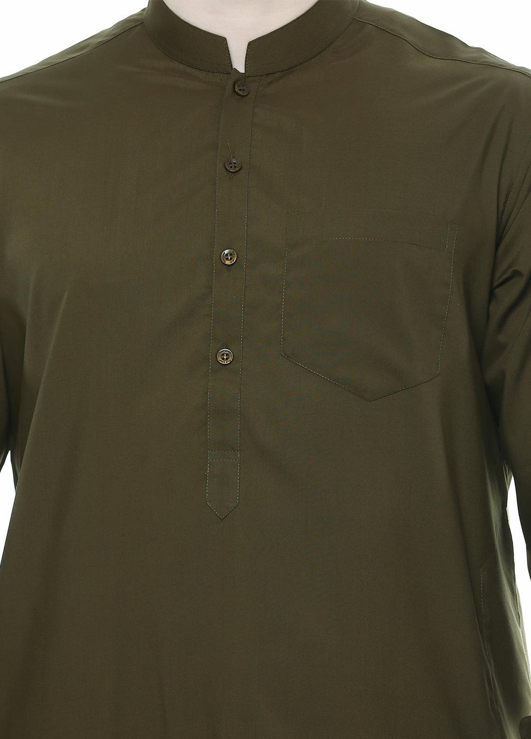 Real Image Wash N Wear Formal Kurta Shalwar for Men -  P-48 Gold