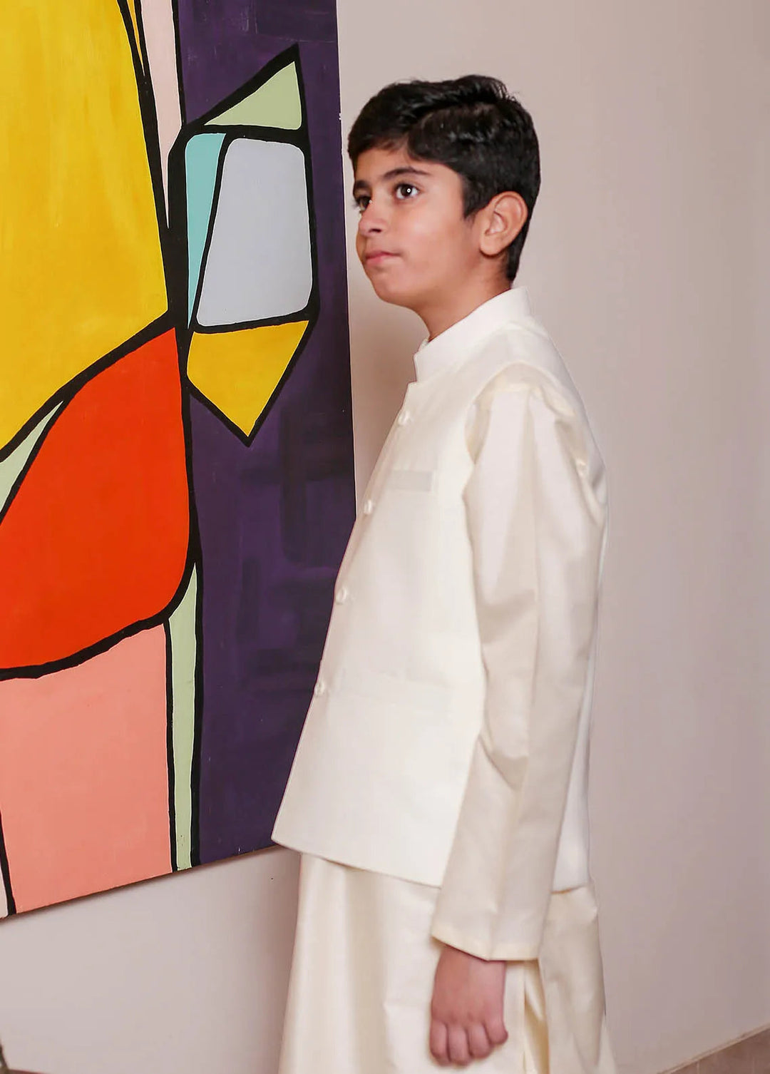 Real Image Formal Boys Fancy Waistcoat - OKW-027