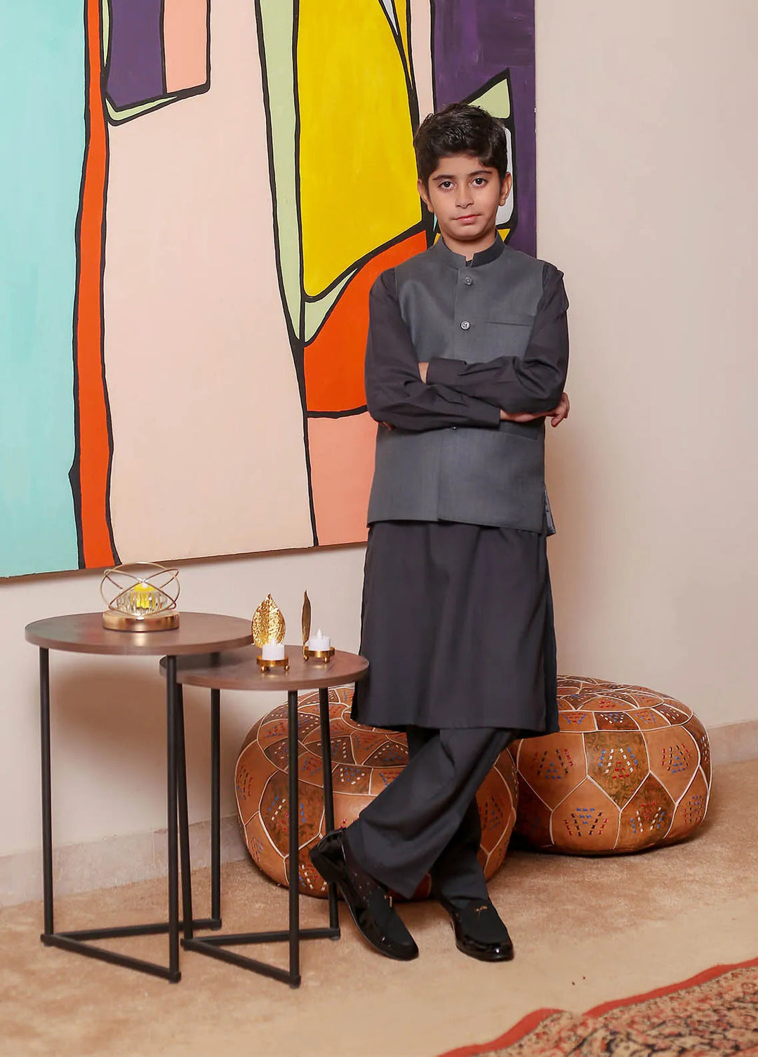 Real Image Formal Boys Fancy Waistcoat - OKW-028