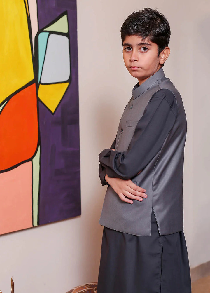 Real Image Formal Boys Fancy Waistcoat - OKW-029