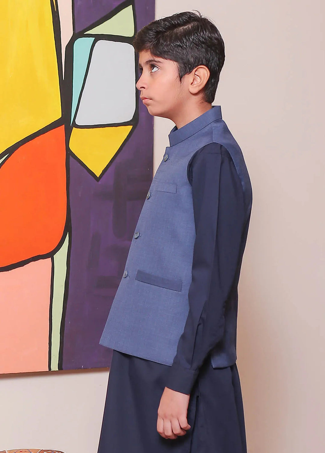 Real Image Formal Boys Fancy Waistcoat - OKW-033