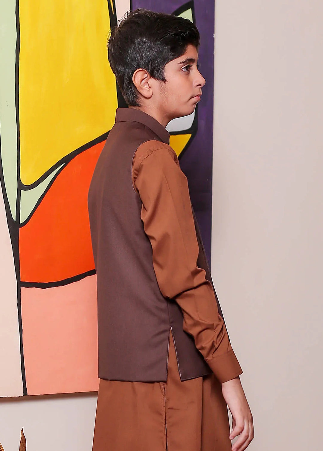 Real Image Formal Boys Fancy Waistcoat - OKW-034