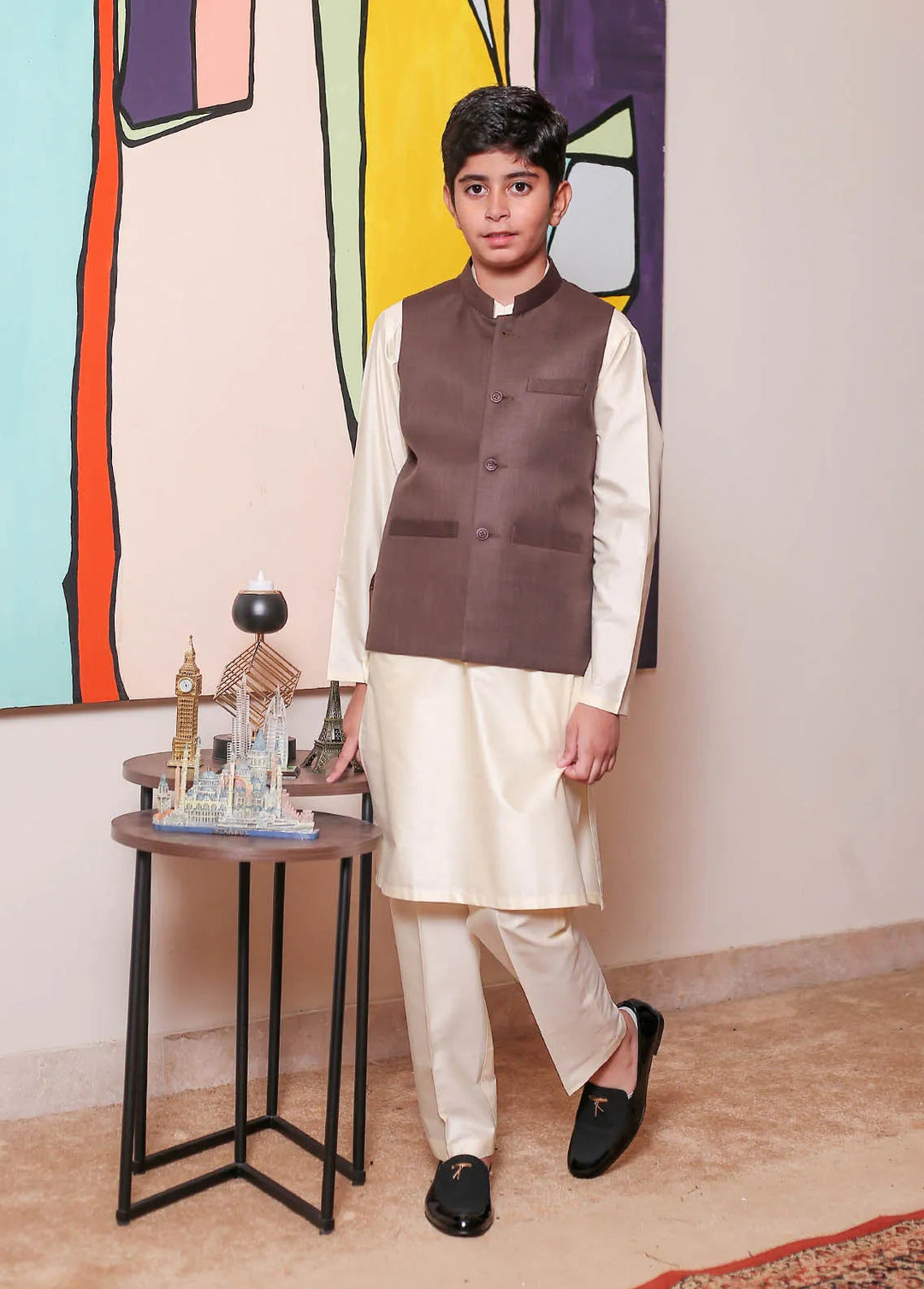 Real Image Formal Boys Fancy Waistcoat - OKW-035