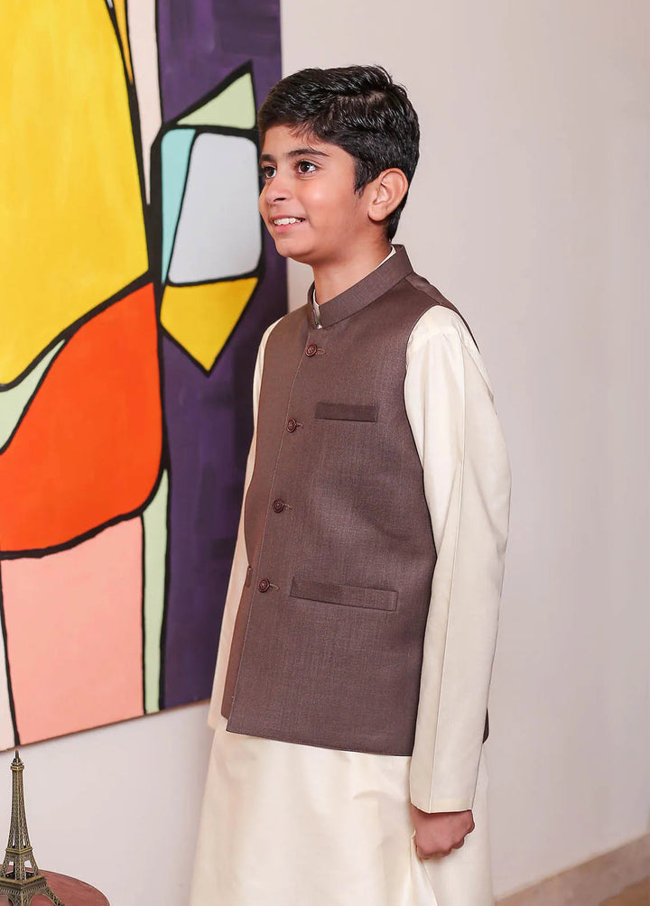 Real Image Formal Boys Fancy Waistcoat - OKW-035