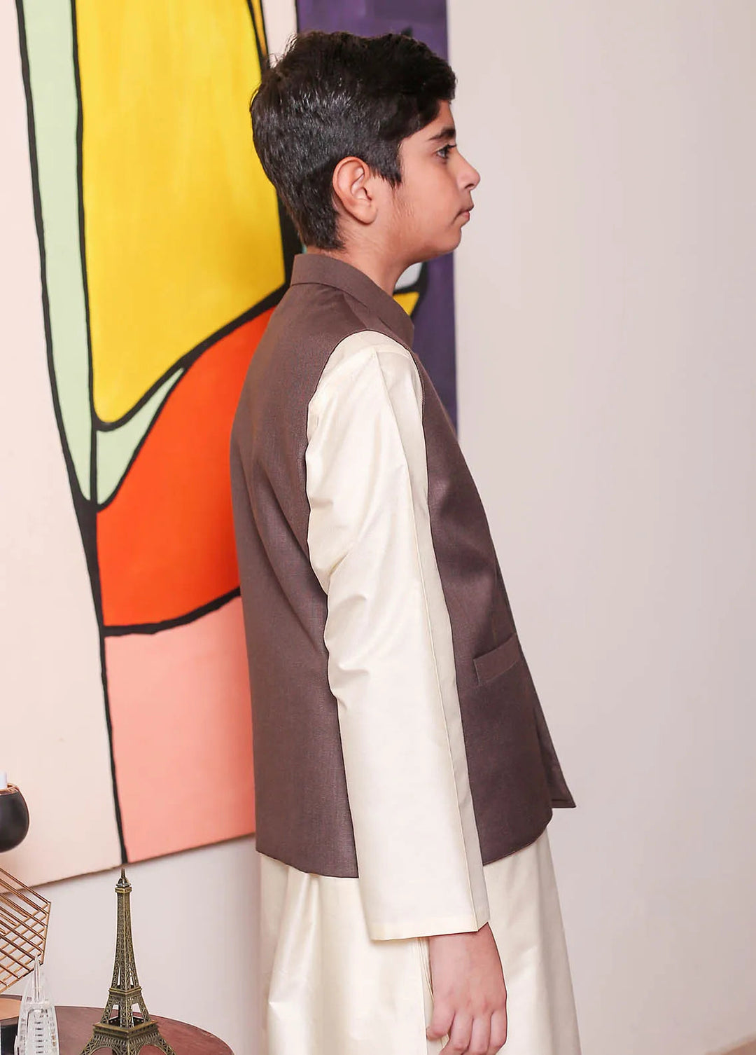 Real Image Formal Boys Fancy Waistcoat - OKW-035