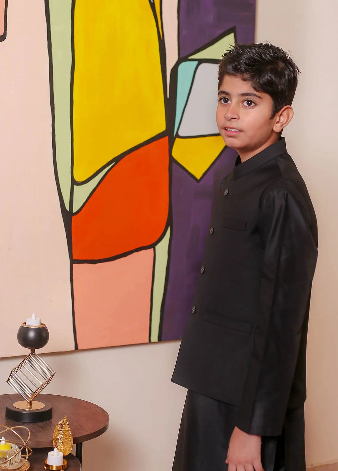 Real Image Formal Boys Fancy Waistcoat - OKW-037