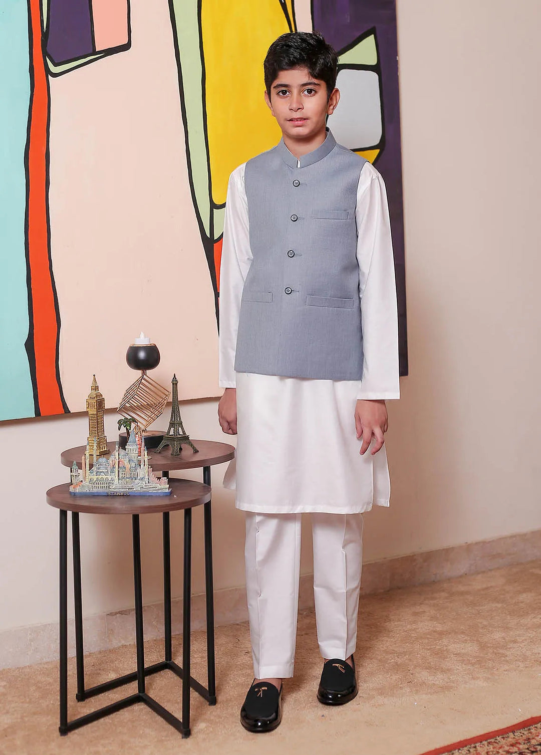 Real Image Formal Boys Fancy Waistcoat - OKW-039