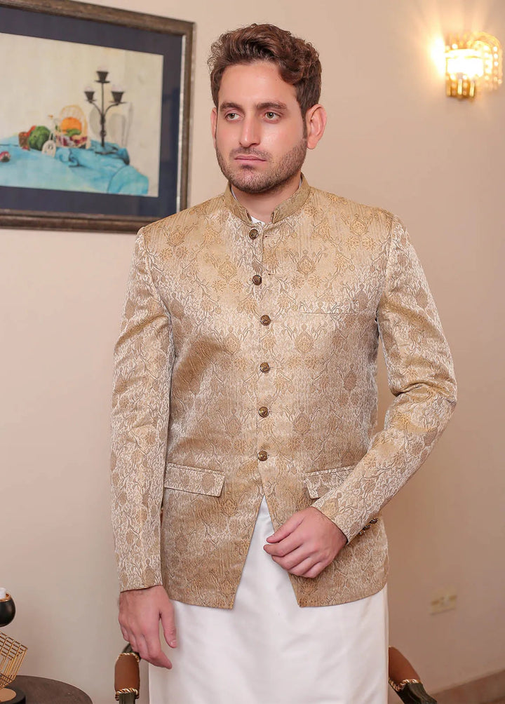 Real Image Jamawar Fancy Men Prince Coat - OPC - 005