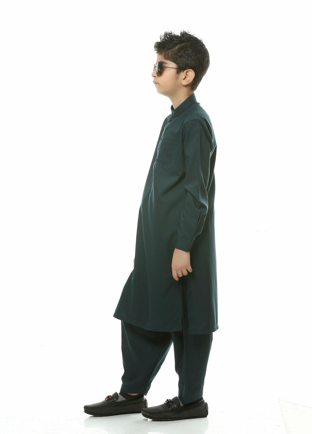Real Image Wash N Wear Formal Kameez Shalwar for Boys -  22kp48-Blue