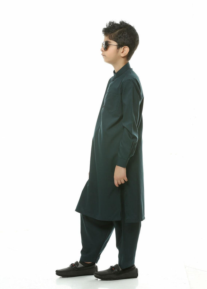 Real Image Wash N Wear Formal Kameez Shalwar for Boys -  22kp48-Blue