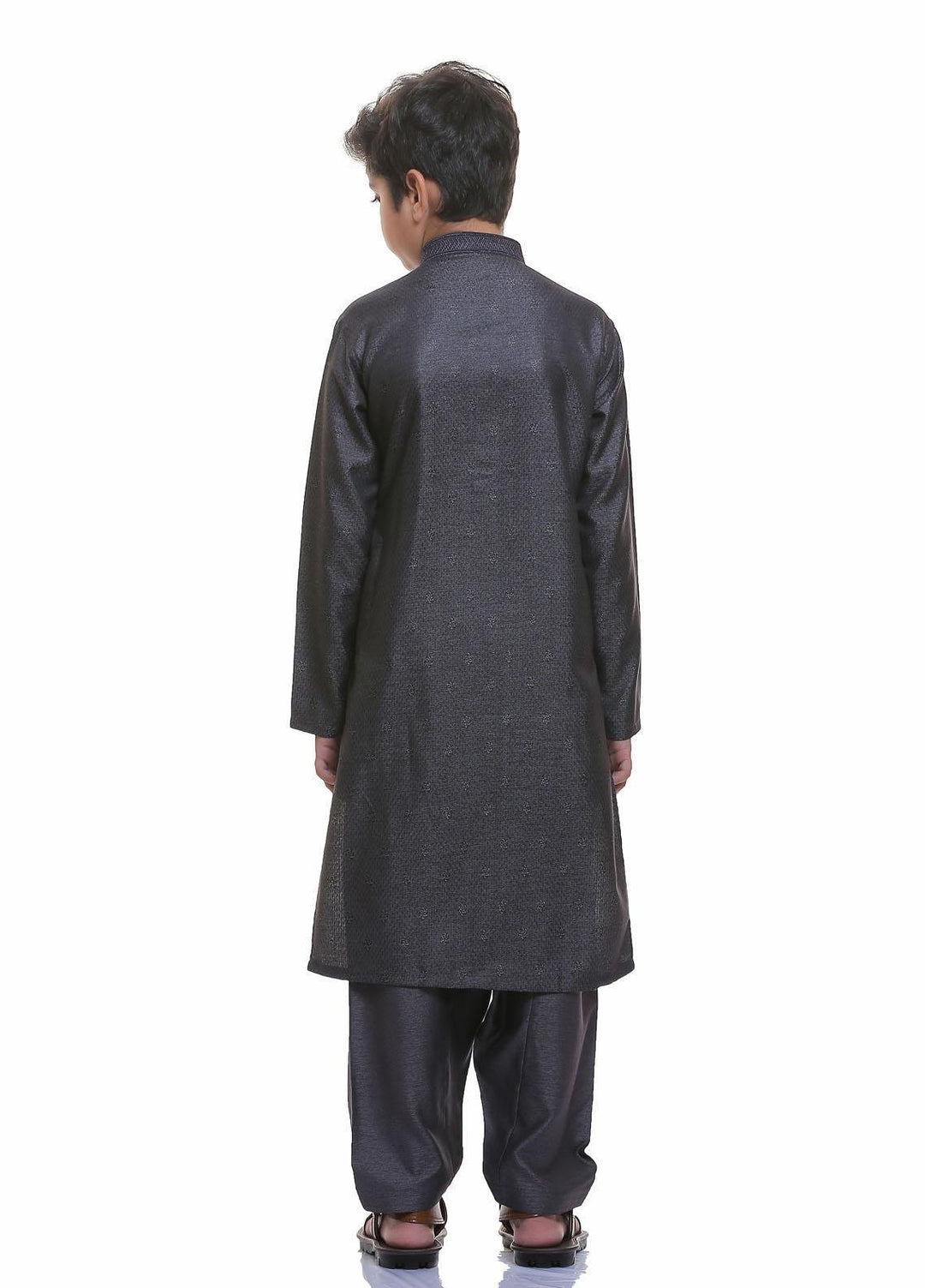 Real Image Wash N Wear Formal Kameez Shalwar for Boys -  22ks009-Grey