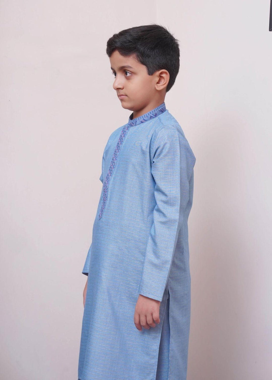 Real Image  Formal Kameez Shalwar for Boys -  KS-025 Blue