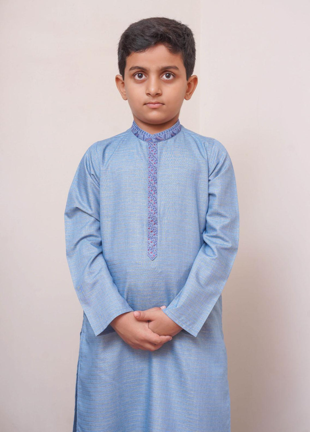 Real Image  Formal Kameez Shalwar for Boys -  KS-025 Blue
