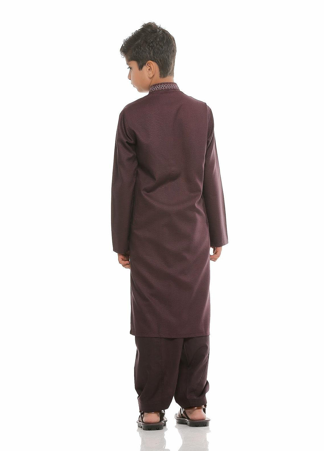 Real Image Wash N Wear Formal Boys Kurta Shalwar -  Ks-475 Purple