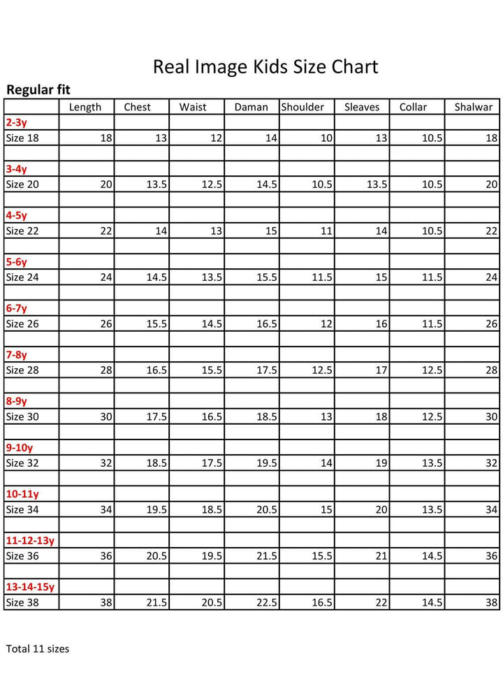 Real Image Wash N Wear Regular Fit Kurta Shalwar for Kids -  KS-021 Firozi