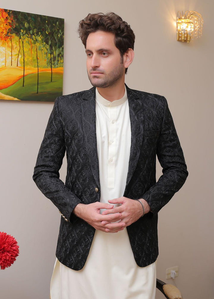 Real Image Silk Formal Coat for Men -  OC - 003 Black