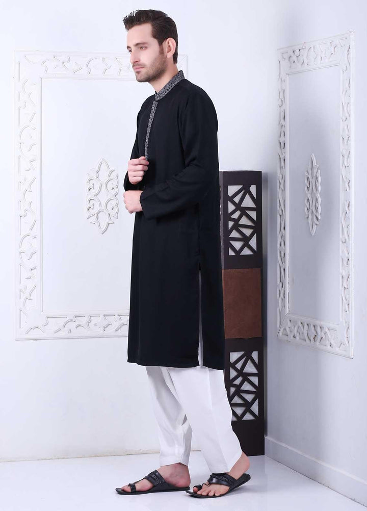 Real Image Cotton Casual Kurtas for Men -  RI20SK D-454 Black