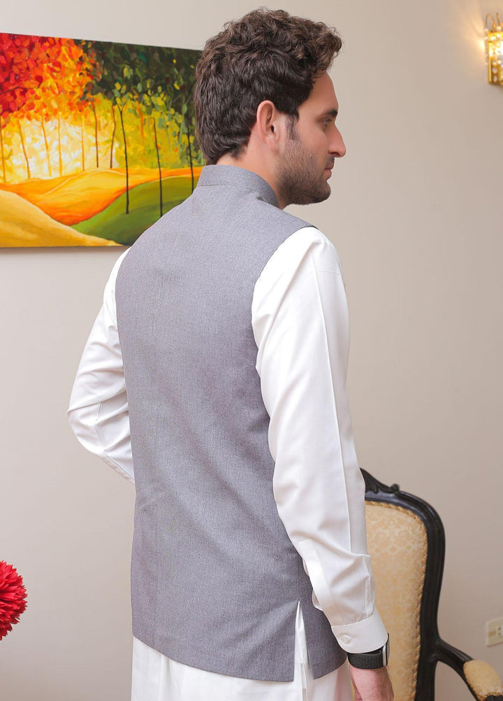 Real Image  Formal Waistcoat for Men -  WP - 117 Grey