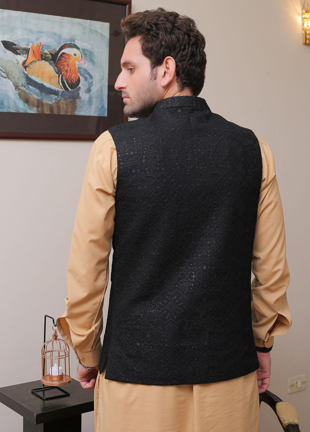 Real Image  Formal Waistcoat for Men -  W - 127 Black