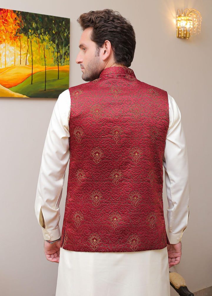 Real Image Missouri Formal Waistcoat for Men -  OW - 001 Maroon