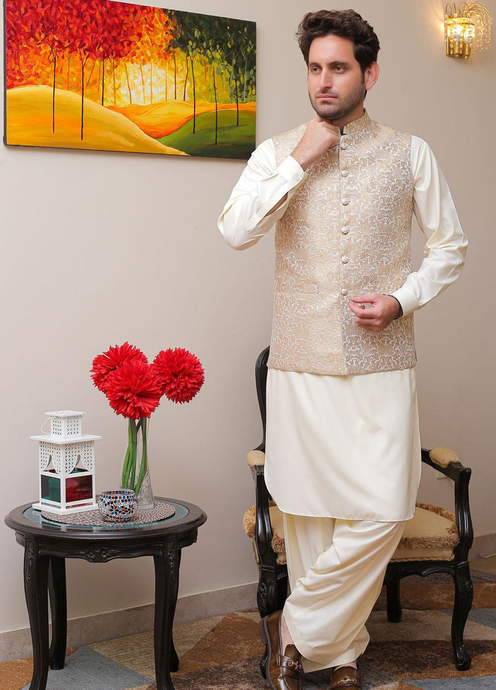 Real Image  Formal Waistcoat for Men -  WP - 139 Gold