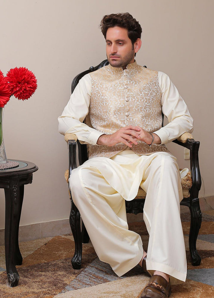 Real Image  Formal Waistcoat for Men -  WP - 139 Gold