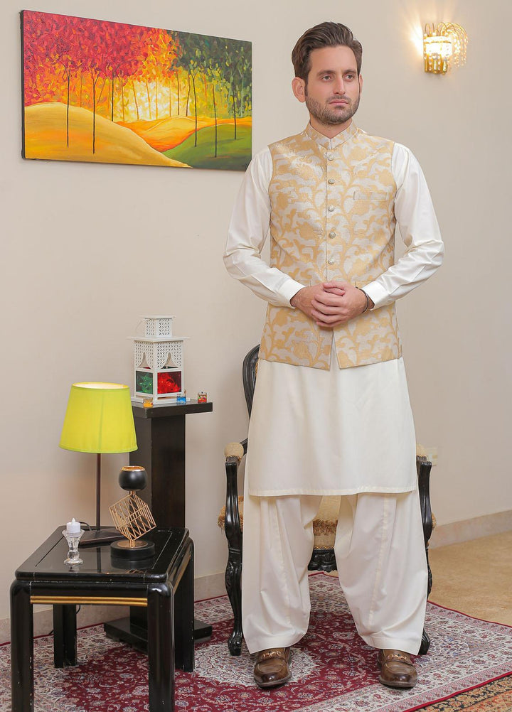 Real Image  Formal Waistcoat for Men -  WP - 148 Gold