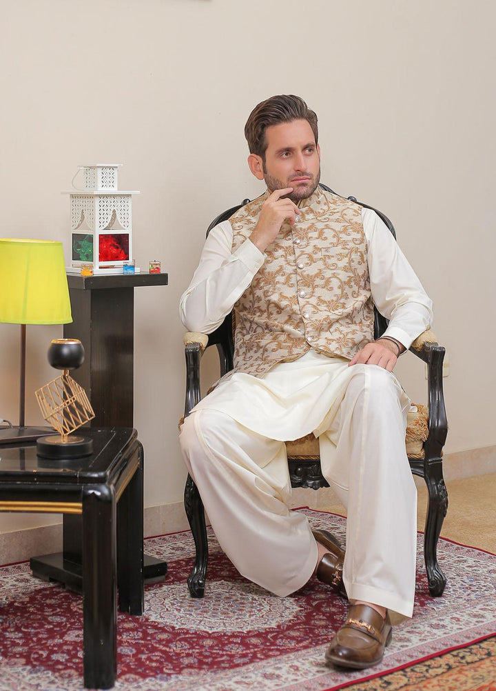 Real Image  Formal Waistcoat for Men -  WP - 149 Gold