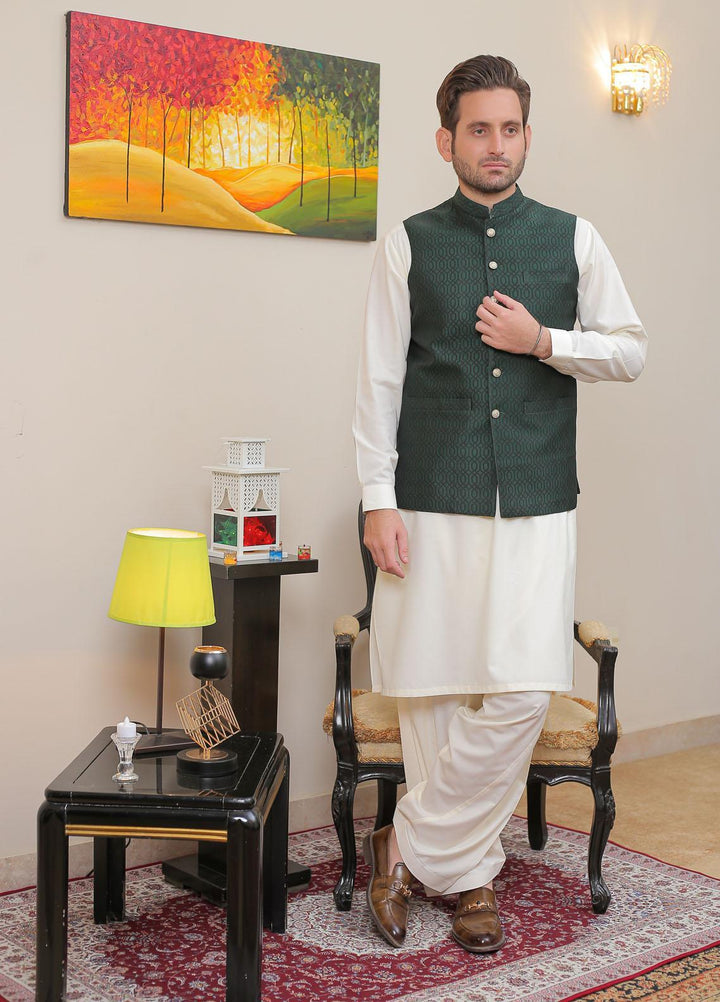 Real Image  Formal Waistcoat for Men -  WP - 154 Drk Green